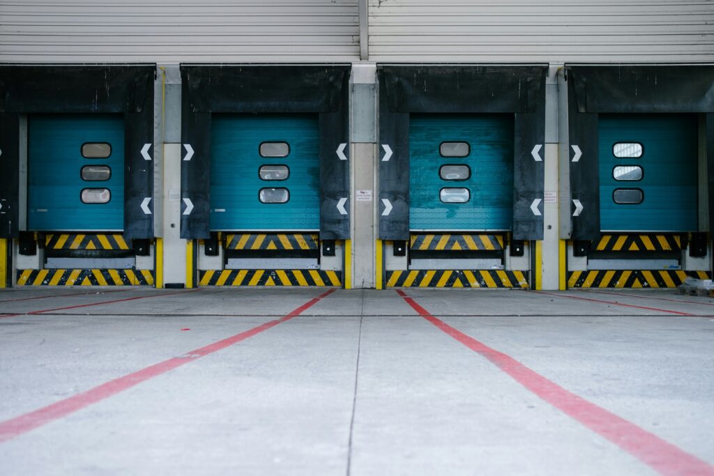 empty docks at a warehouse